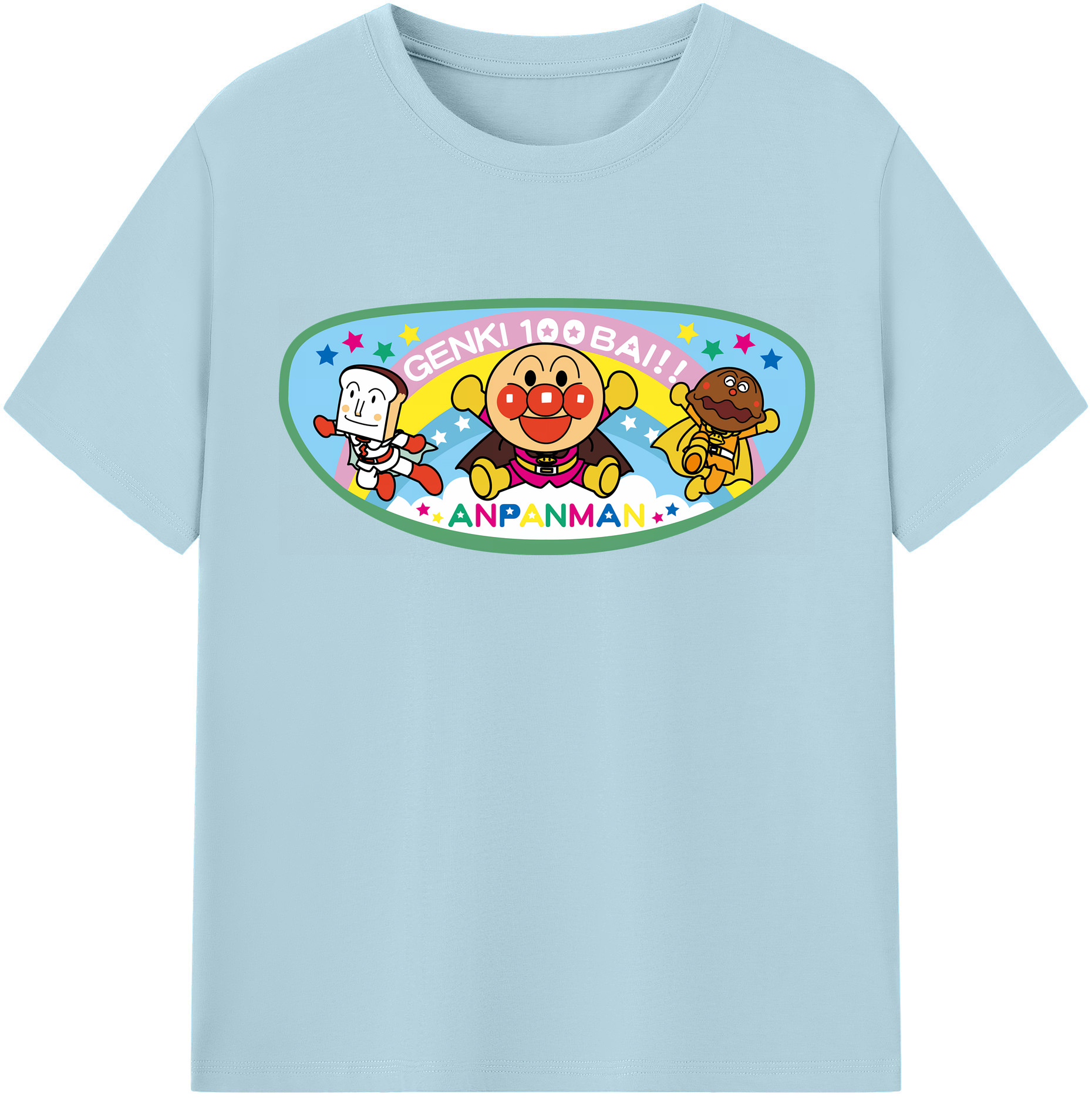 （画像用） アンパンマン Anpanman 綿100％半袖Tシャツ（フロントプリント）
